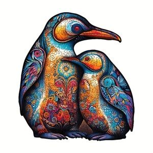 Colorful Penguin Art Puzzle